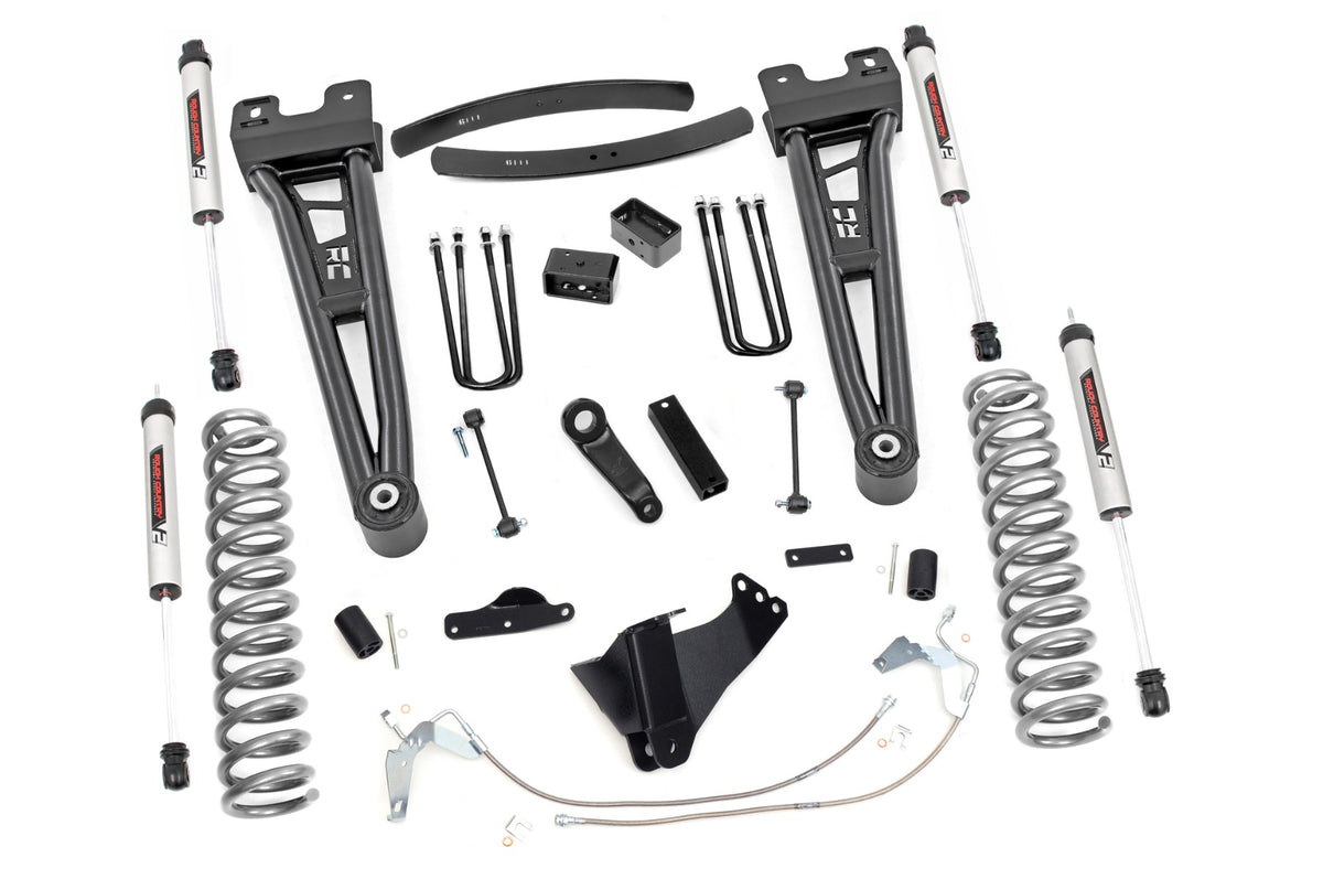 Rough Country 53970 6 Inch Lift Kit | Gas | Radius Arm | V2 | Ford F-250/F-350 Super Duty (08-10) - Image 1
