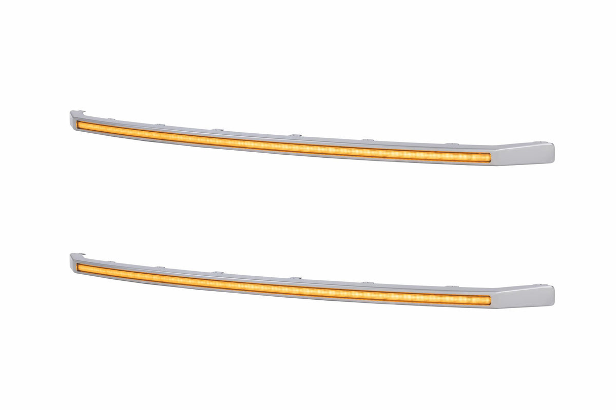 XBG LED DRL Grille Inserts: Ford Super Duty Platinum (20-22 / Amber DRL / Set) - Grilles (Image 6 of 6)