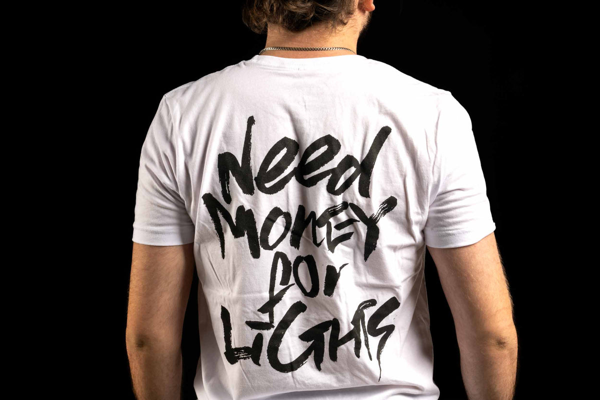 Shirt: Morimoto White/Black (Need Money / L) - Swag (Image 6 of 6)