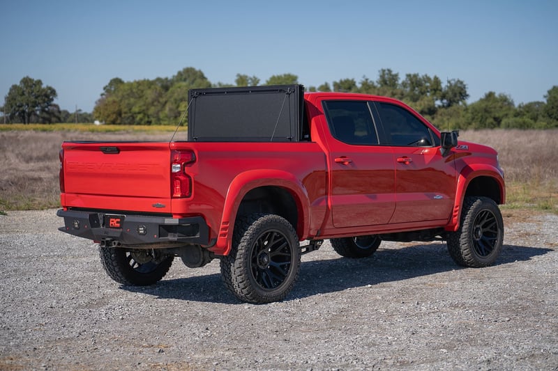 RC Hard Tri-Fold Flip Up Bed Cover | 5'10" Bed | Chevy/GMC Sierra 1500 (19-26)/Silverado 1500 (19-26) (manufacturer page)