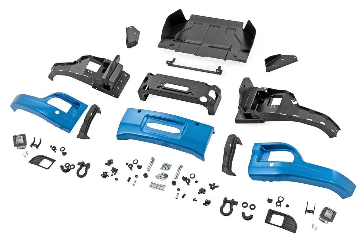 Rough Country 13006-GLT Bumper Cover | GLT Glacier Blue | Chevy Silverado 1500 2WD/4WD (2023-2026) - Studio View 6