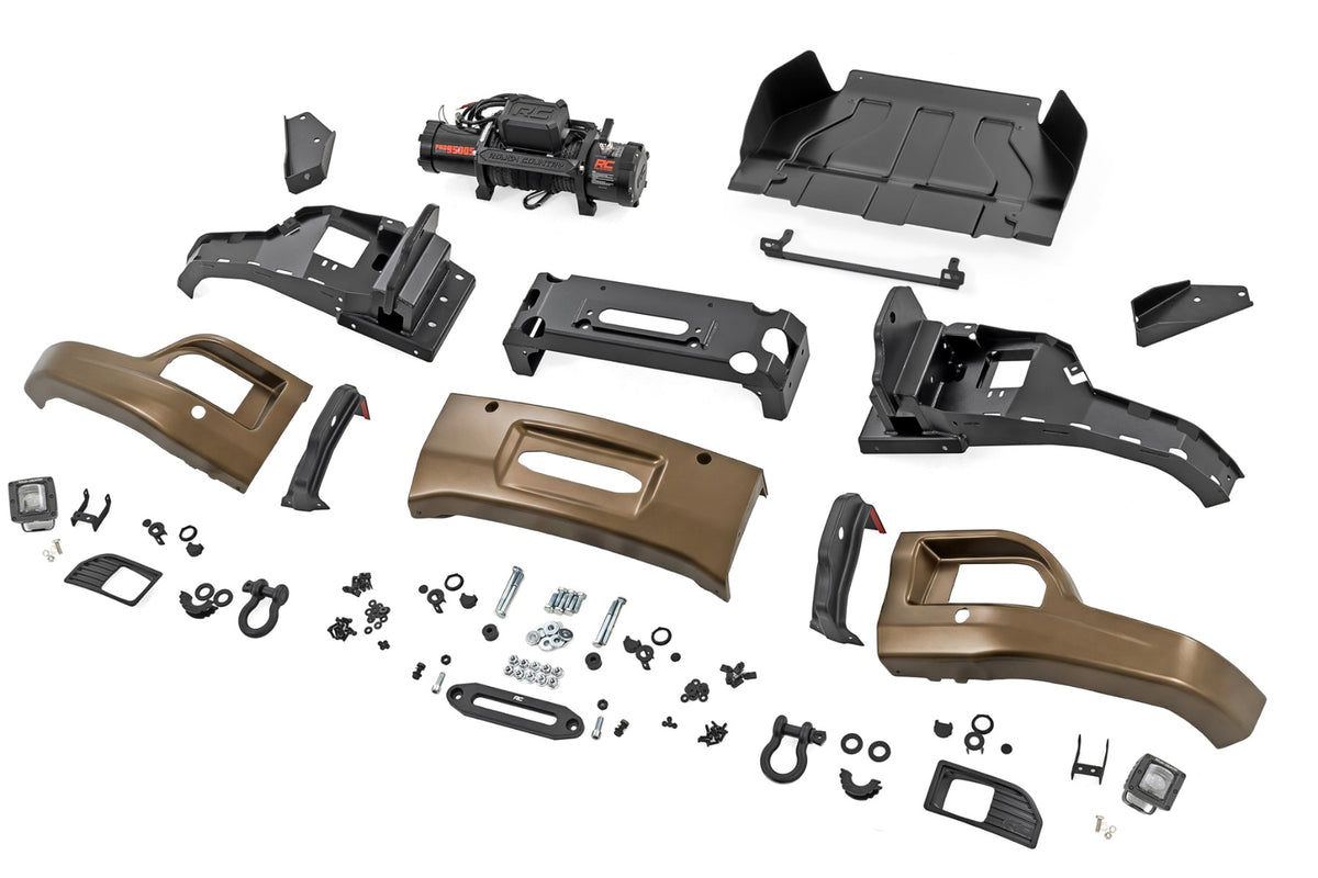 Rough Country 13007-GXN Front FXS Bumper | 12000S | GXN Harvest Bronze | Chevy Silverado 1500 (23-26) - Studio View 6