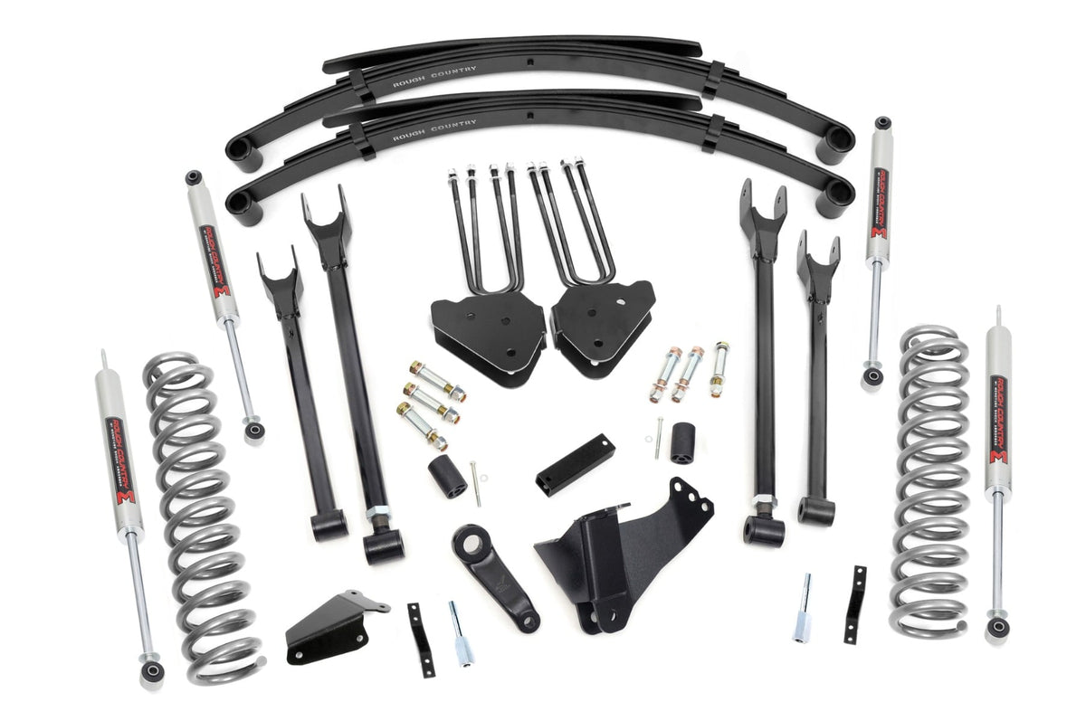 Rough Country 58340 6 Inch Lift Kit | Gas | 4 Link | M1 | Leaf Springs | Ford F-250/F-350 Super Duty (05-07) - Image 1