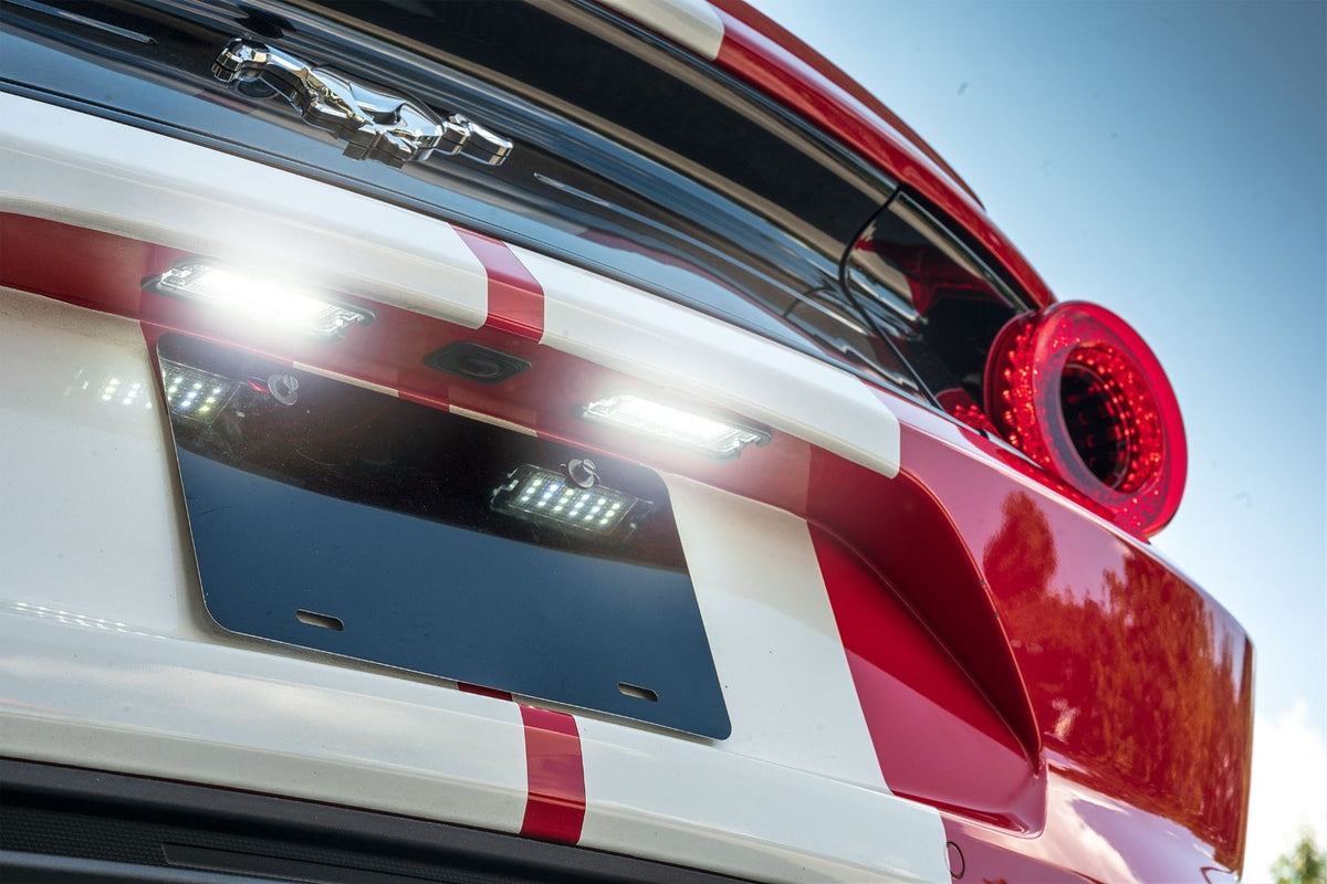 XB LED License Plate Lights: Ford Mustang (15-20 / Set) - DRL & Signals (Image 6 of 6)
