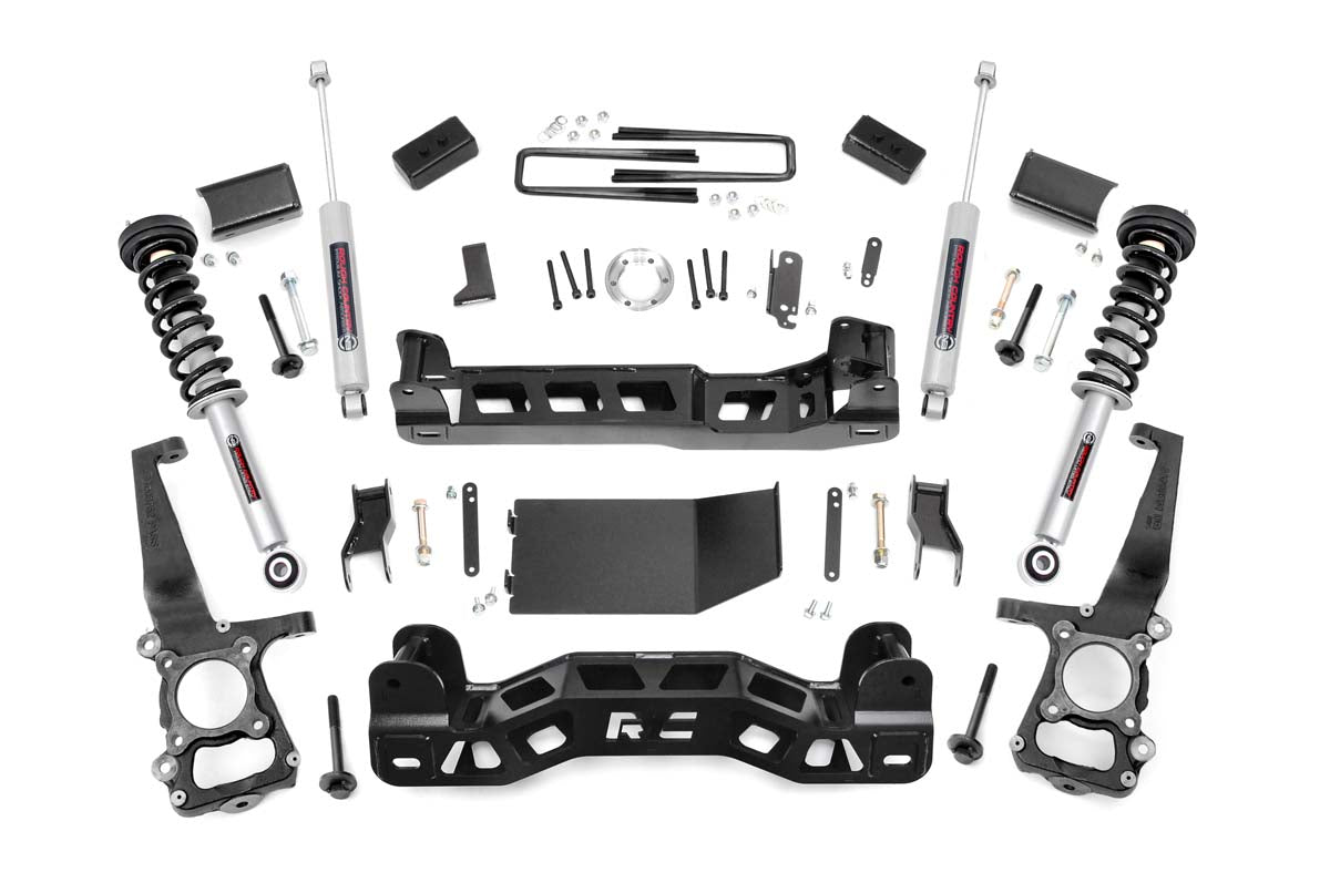 Rough Country 57432 4 Inch Lift Kit | N3 Struts | Ford F-150 4WD (2011-2013) - Image 1