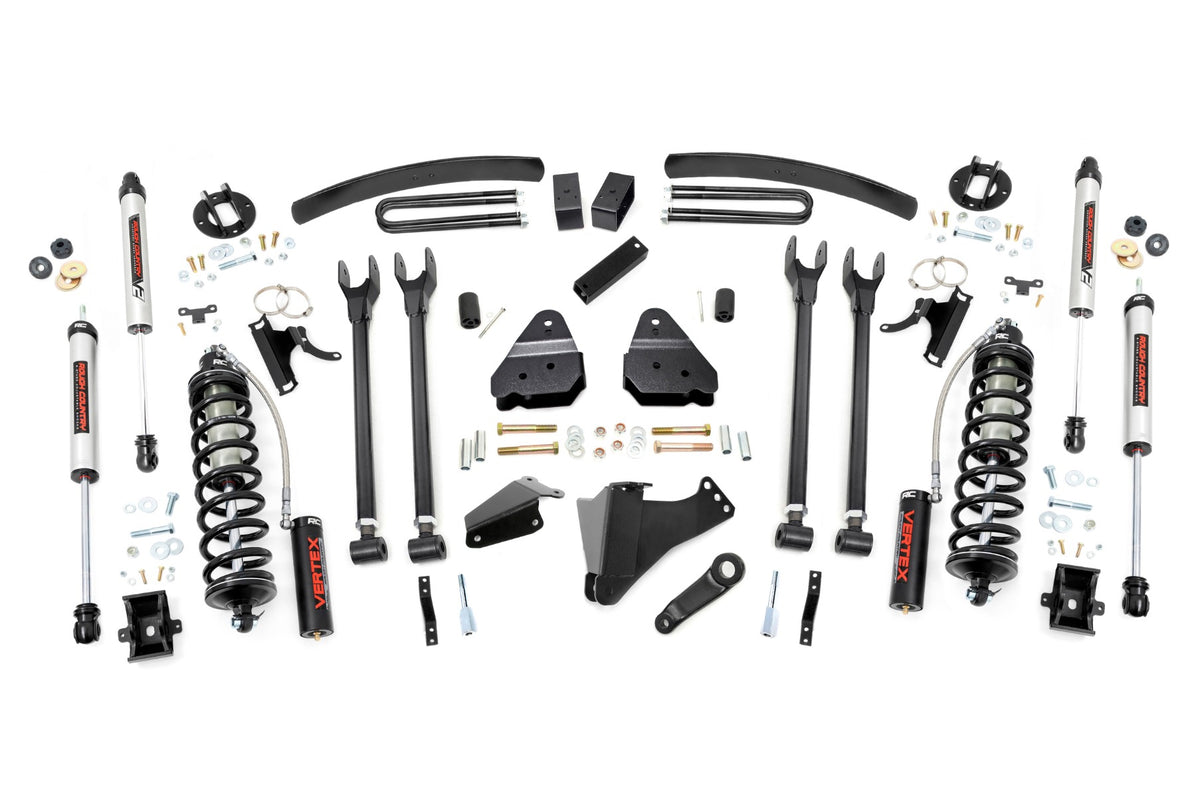 Rough Country 57858 6 Inch Lift Kit | Gas | 4 Link | No OVLDS | C/O V2 | Ford F-250/F-350 Super Duty (05-07) - Image 1