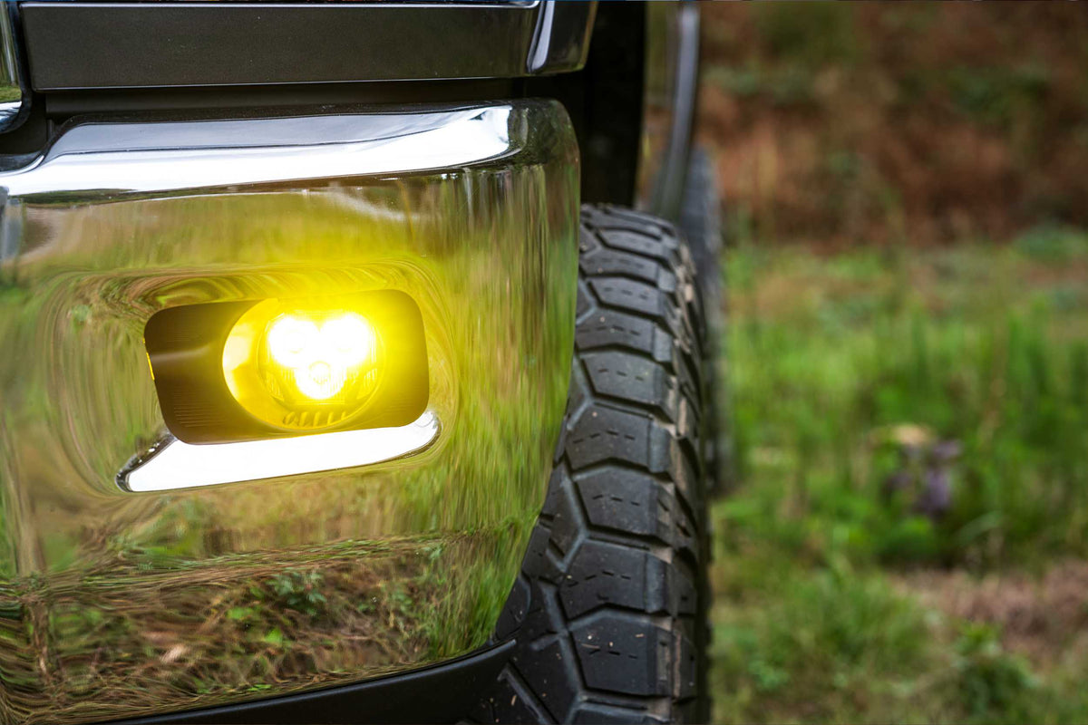 4Banger Fog Lights: 10-18 Ram HD (HXB Yellow SAE Wide Beam) - Off Road - Veh. Spec (Image 6 of 6)