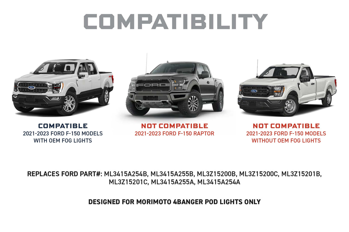 Morimoto 4Banger Fog Brackets: 21-23 Ford F-150 (Set) - Off Road - Veh. Spec (Image 3 of 3)