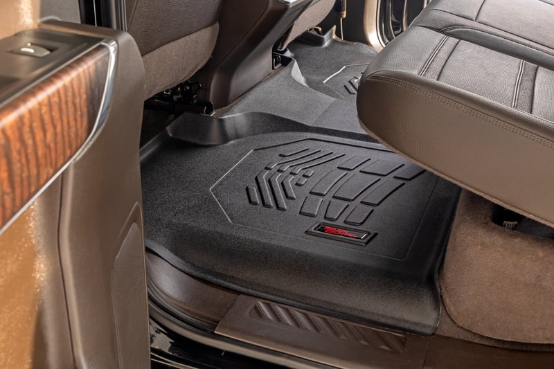 Sure-Fit Floor Mats | Front Over Hump | Crew | Chevy/GMC 1500/2500HD/3500HD (19-26) (manufacturer page)