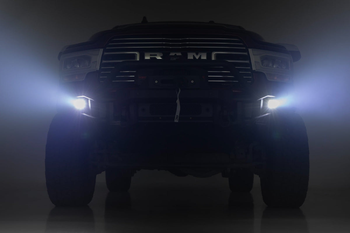Rough Country 51212W Front Bumper | Tubular |Winch Mount | Ram 2500/3500 2WD/4WD (2019-2026) - Studio View 6