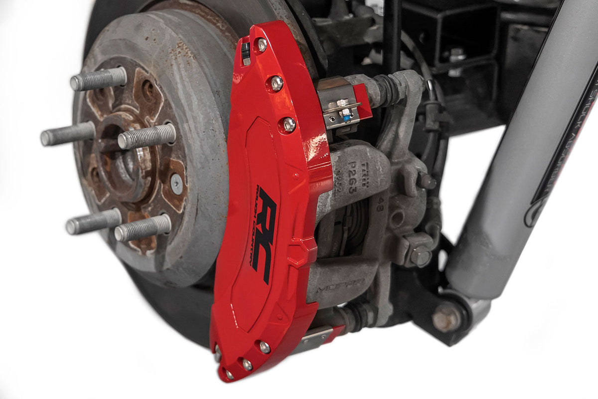 Rough Country 711442 Caliper Covers | Rear | Red | Ford F-150 2WD/4WD (2021-2026) - Image 5