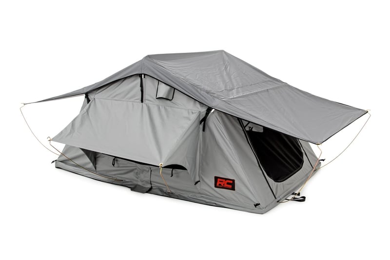 RC Roof Top Tent | Rack Mount | 12 Volt Accessory & LED Light Kit (manufacturer page)