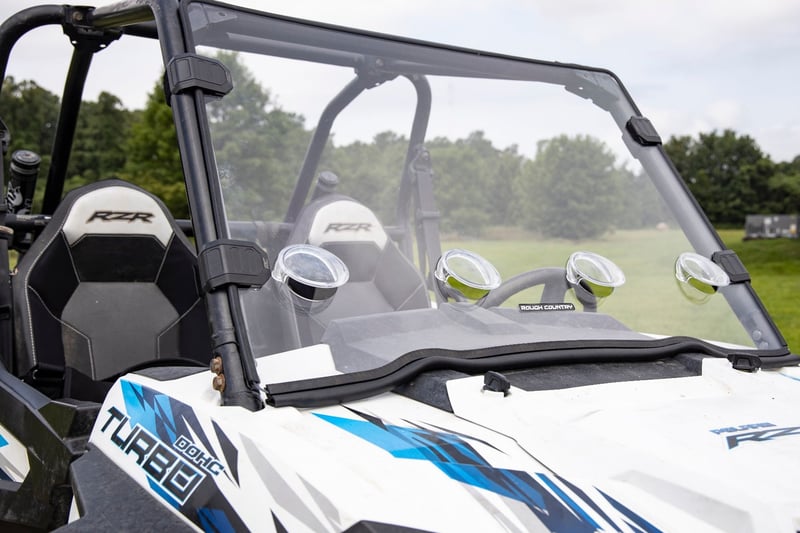 RC Vented Full Windshield | Scratch Resistant | Polaris RZR (manufacturer page)