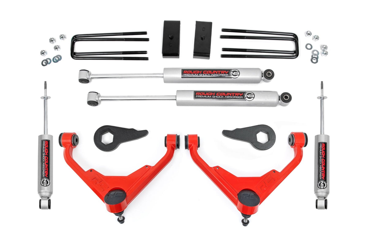 Rough Country 859830 3 Inch Lift Kit | FK/FF Code | Chevy/GMC Sierra/Silverado 2500 HD Suburban/Yukon XL 2500 (01-10) - Image 1