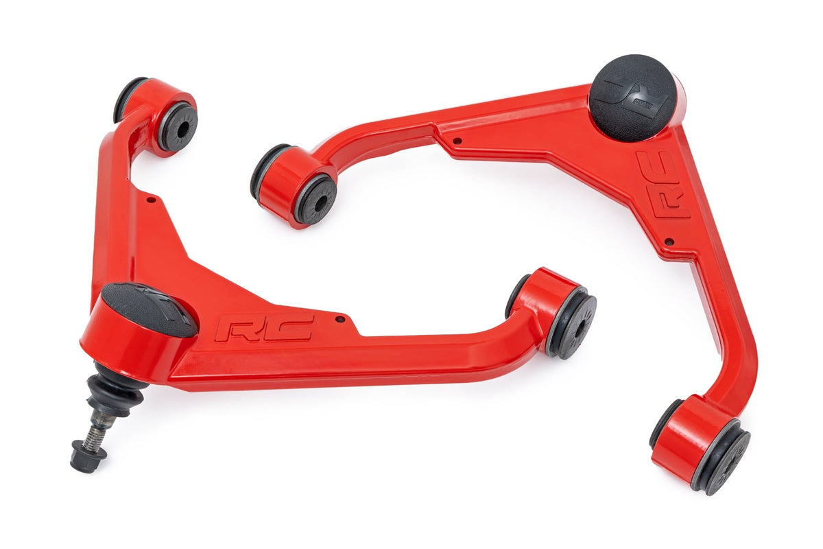 Rough Country 1859RED Red Forged Upper Control Arms | 3 Inch Lift | Chevy/GMC 2500HD (01-10) - Image 1