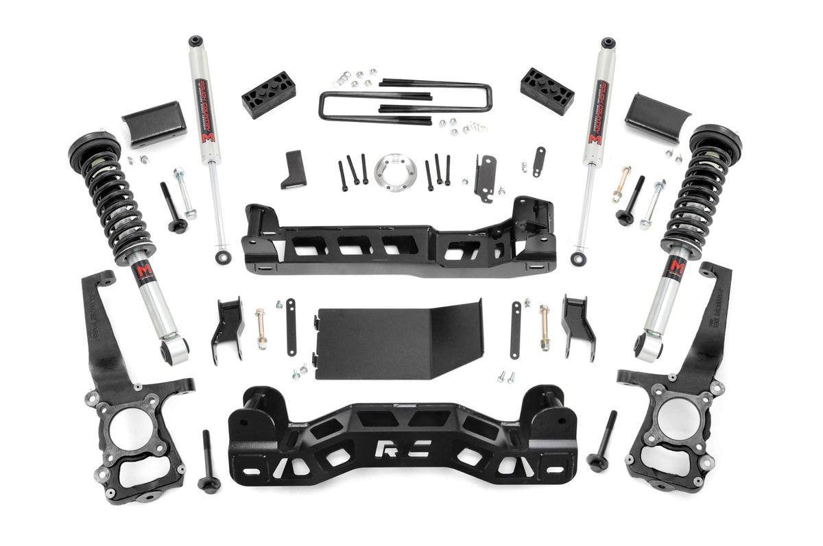 Rough Country 57441 4 Inch Lift Kit | M1 Struts | Ford F-150 4WD (2014) - Image 1