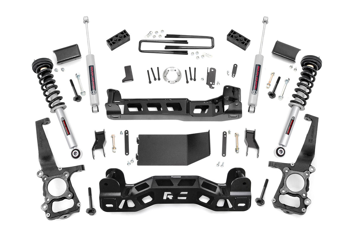 Rough Country 57431 4 Inch Lift Kit | N3 Struts | Ford F-150 4WD (2014) - Image 1