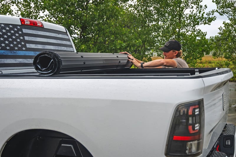 RC Hard Roll Up Bed Cover | 5'7" Bed | Ram 1500 (09-18)/2500 (09-26) (manufacturer page)
