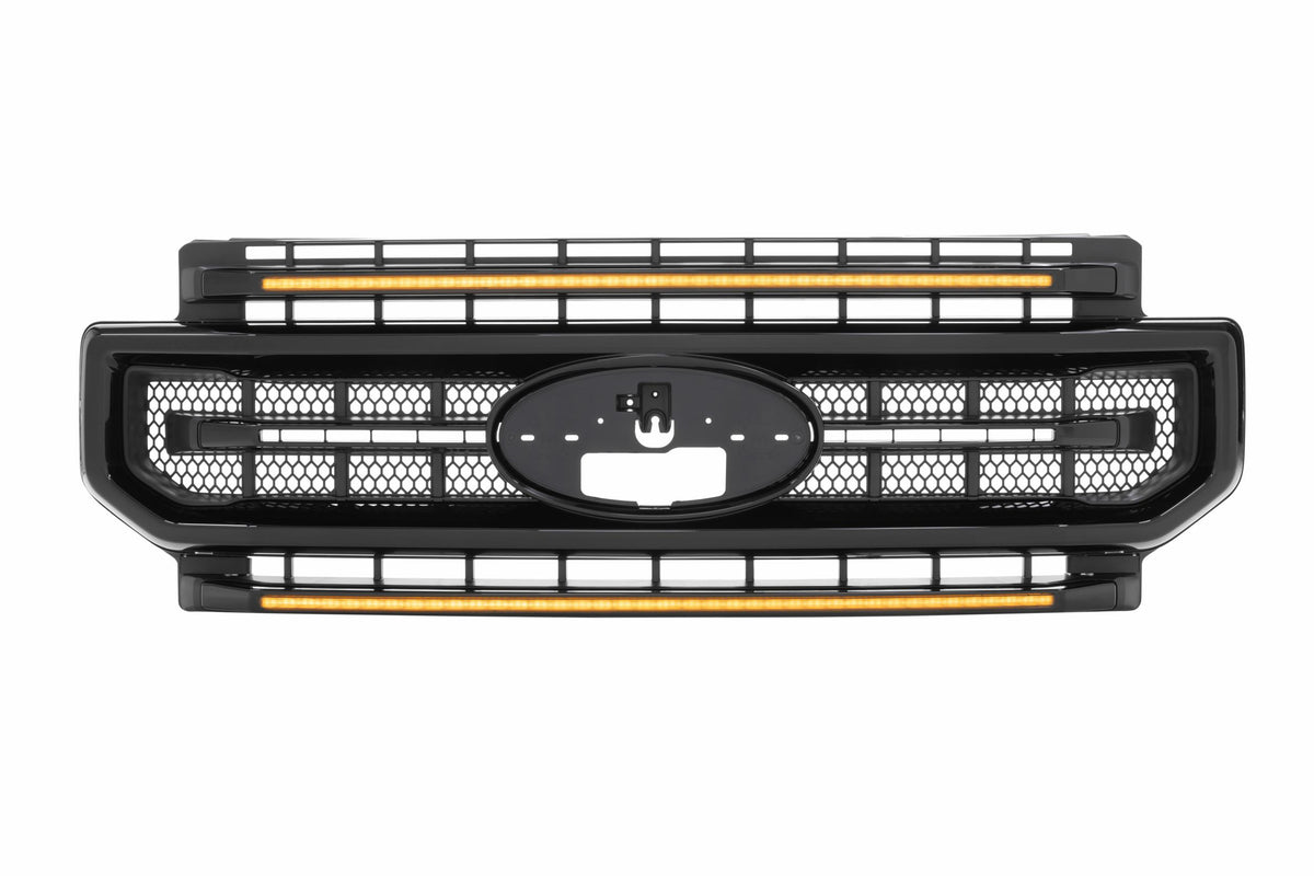 XBG LED Grille: Ford Super Duty (20-22 / Black / Amber DRL) - Grilles (Image 2 of 6)