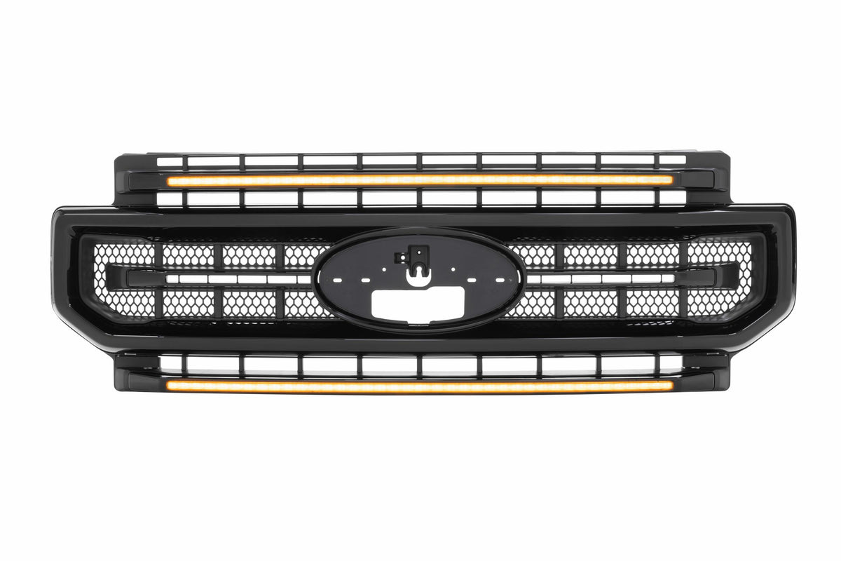 XBG LED Grille: Ford Super Duty (20-22 / Black / Amber DRL) - Grilles (Image 3 of 6)