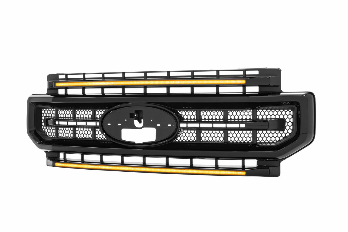 XBG LED Grille: Ford Super Duty (20-22 / Black / Amber DRL) - Grilles (Image 6 of 6)