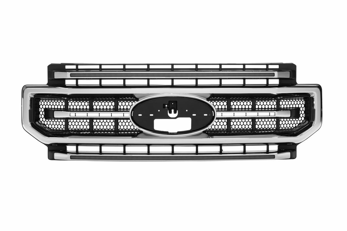 XBG LED Grille: Ford Super Duty (20-22 / Chrome / White DRL) - Grilles (Image 1 of 6)