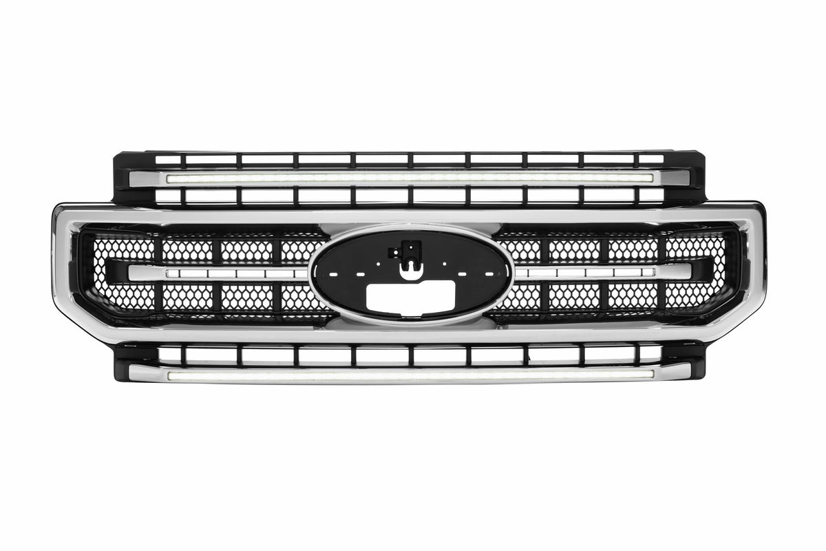 XBG LED Grille: Ford Super Duty (20-22 / Chrome / White DRL) - Grilles (Image 3 of 6)