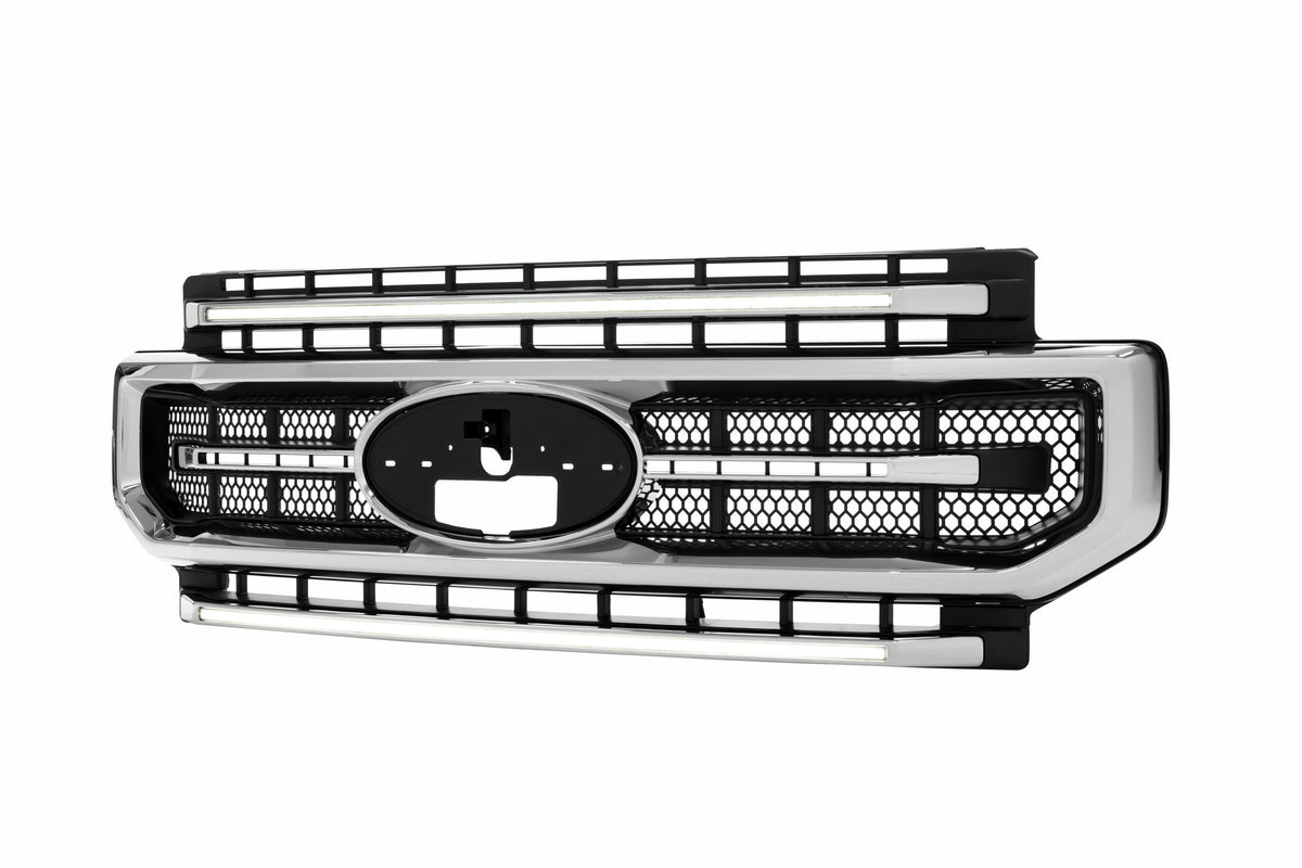 XBG LED Grille: Ford Super Duty (20-22 / Chrome / White DRL) - Grilles (Image 6 of 6)