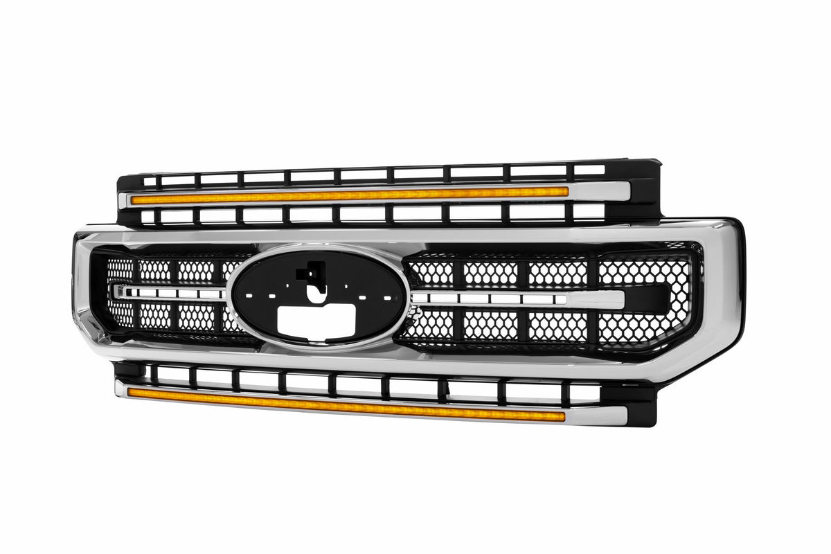 XBG LED Grille: Ford Super Duty (20-22 / Chrome / Amber DRL) - Grilles (Image 5 of 6)
