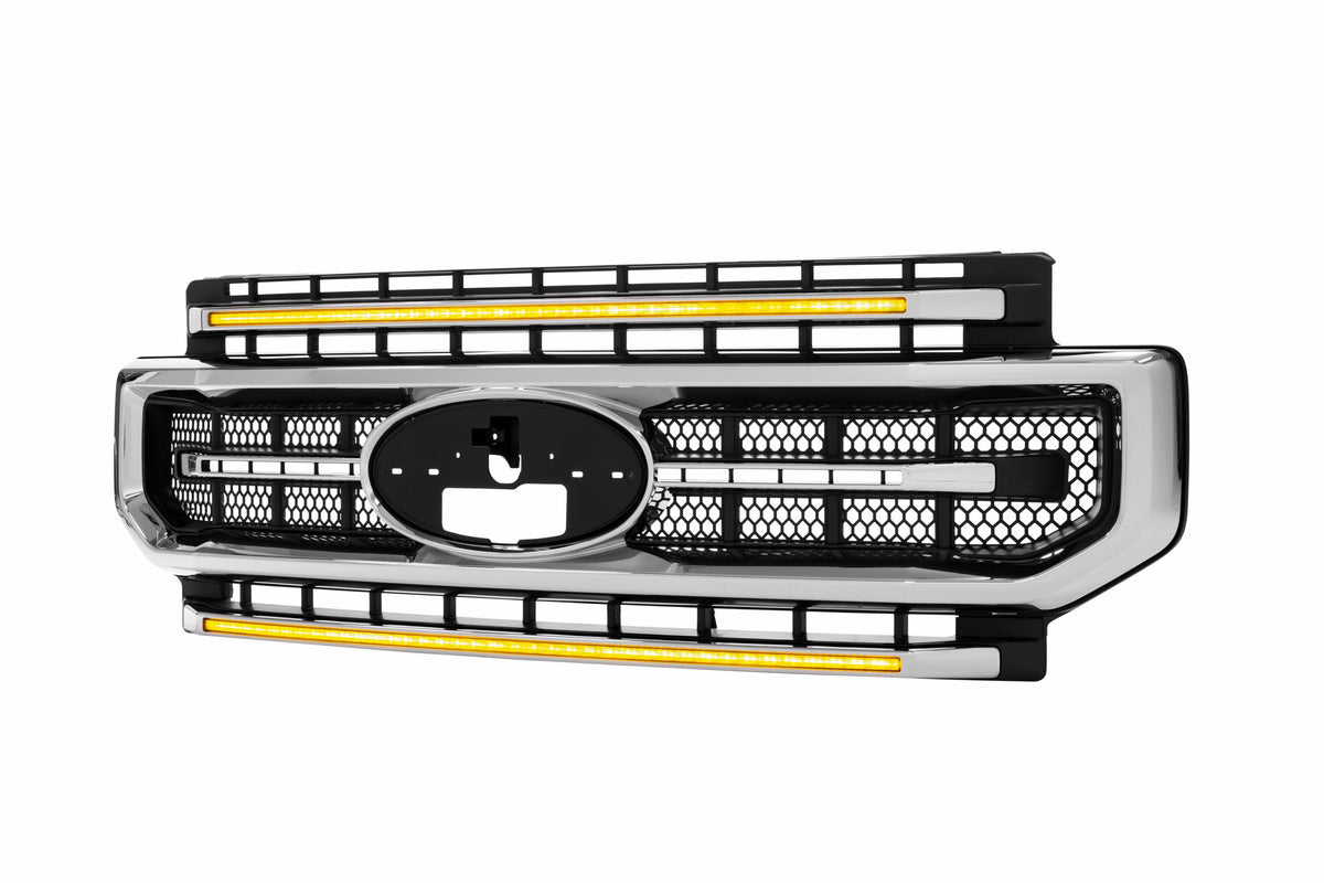 XBG LED Grille: Ford Super Duty (20-22 / Chrome / Amber DRL) - Grilles (Image 6 of 6)