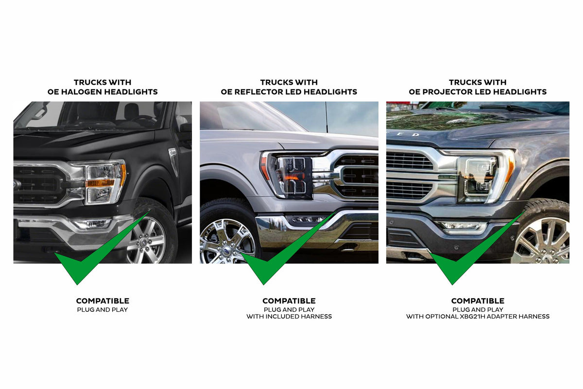 XBG LED Grille: Ford F-150 (21-23 / Chrome / White DRL) - Grilles (Image 4 of 6)