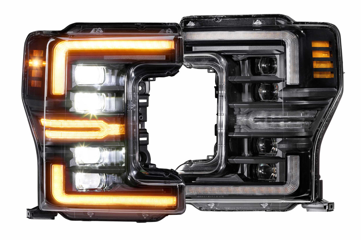 XB LED Headlights: Ford Super Duty (17-19 / Amber DRL / Set) - Headlights (Image 1 of 6)