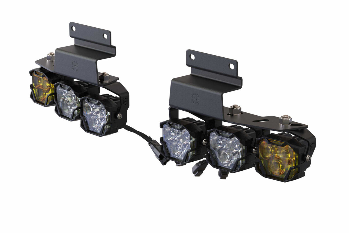 4Banger Triple Fog Kit: 10-14 Raptor (brackets and harness) - Off Road - Veh. Spec (Image 2 of 6)