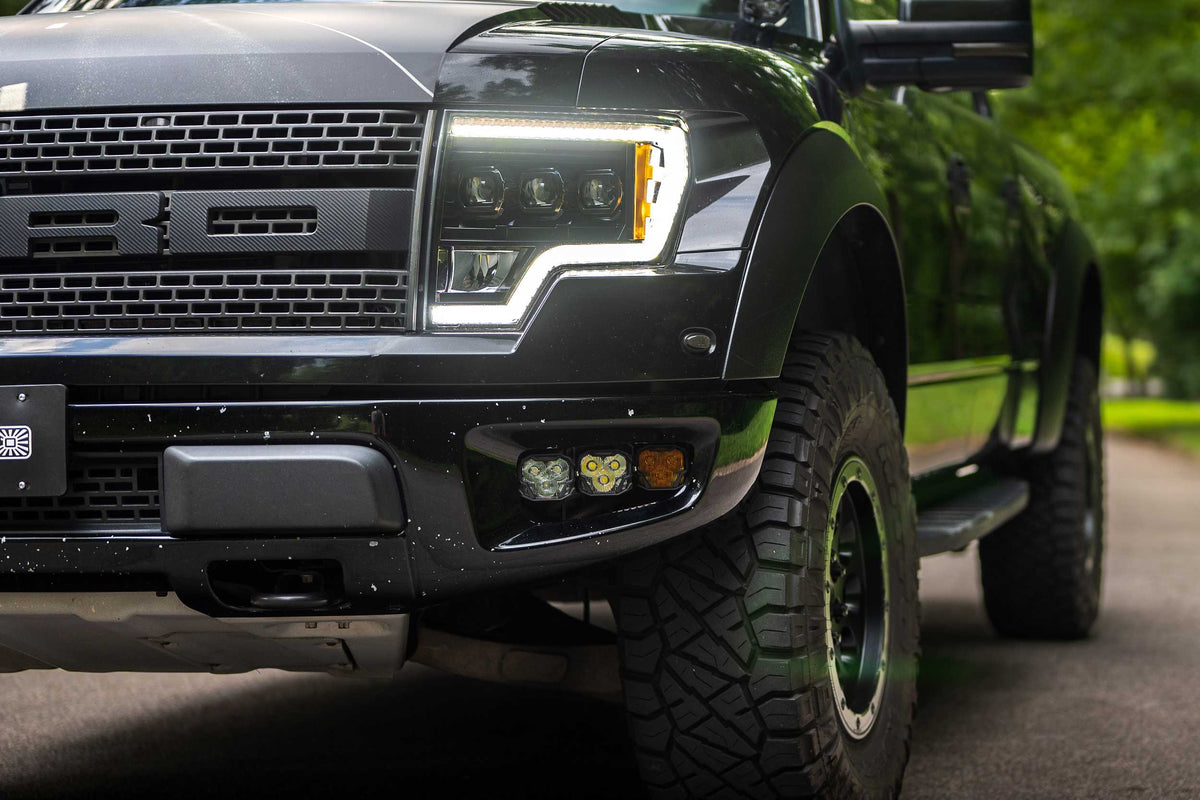 4Banger Triple Fog Kit: 10-14 Raptor (brackets and harness) - Off Road - Veh. Spec (Image 6 of 6)