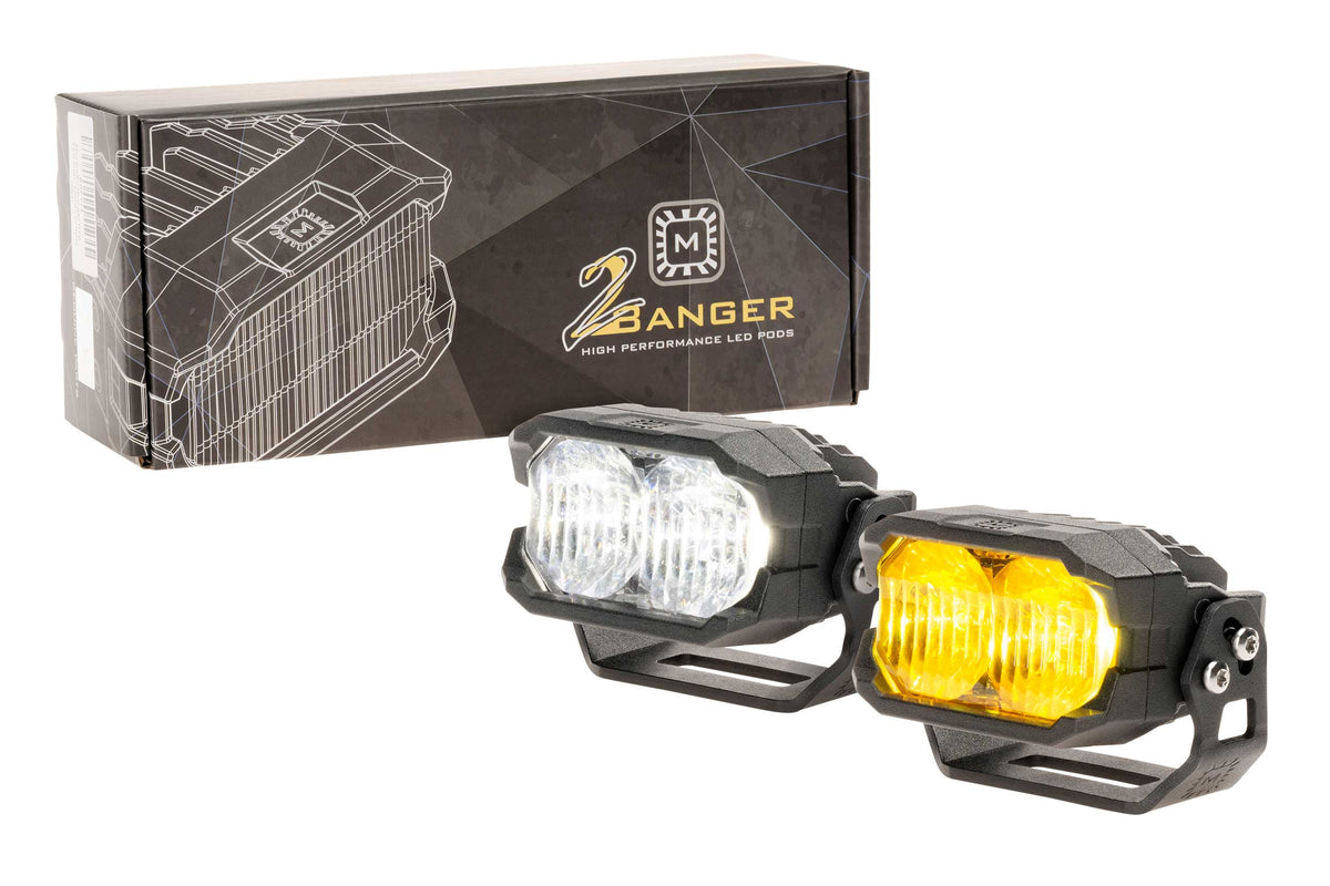 Morimoto 2Banger HXB LED Pods (Combo / Yellow / Set) - Off Road - Universal (Image 1 of 6)