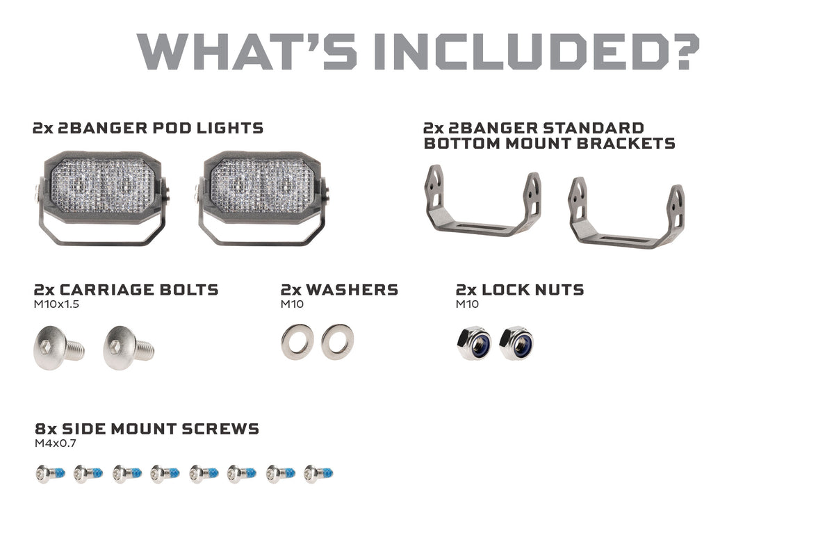 Morimoto 2Banger HXB LED Pods (Combo / White / Set) - Off Road - Universal (Image 5 of 6)