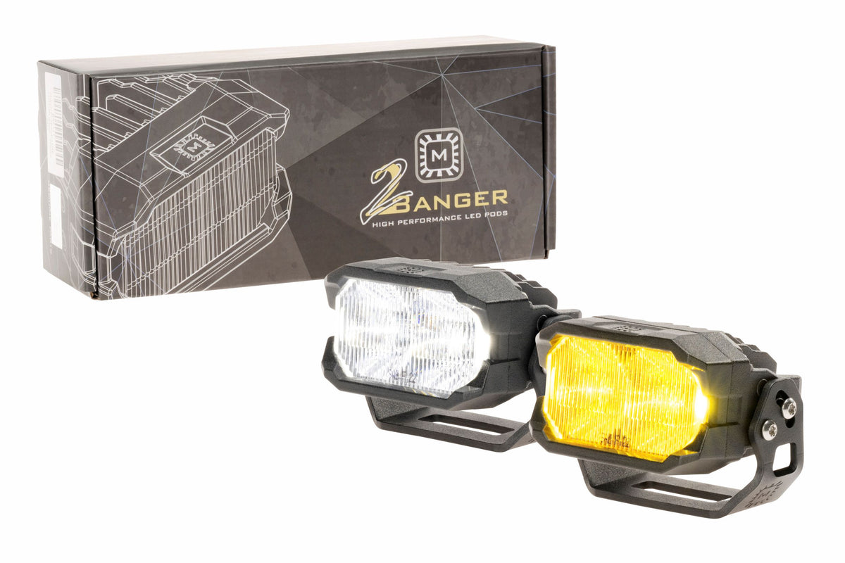 Morimoto 2Banger HXB LED Pods (SAE Wide / White / Set) - Off Road - Universal (Image 1 of 6)