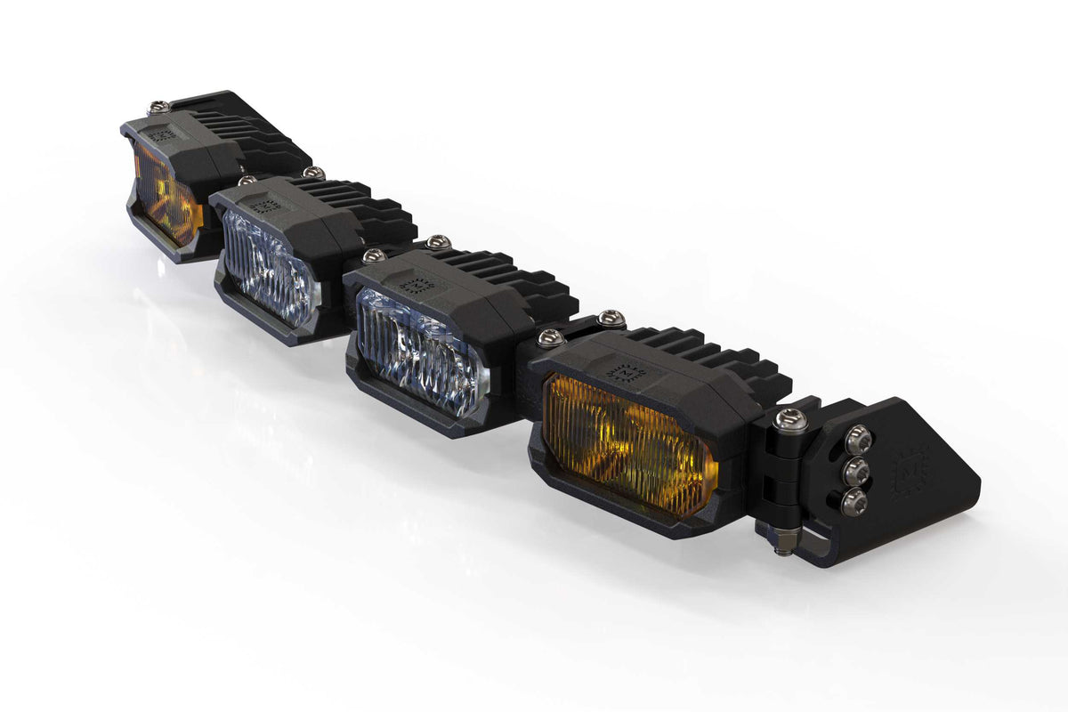 Single-Row BangerBar: (4 Pod / 16") (HXB Power - White/Yellow) - Off Road - Veh. Spec (Image 1 of 6)