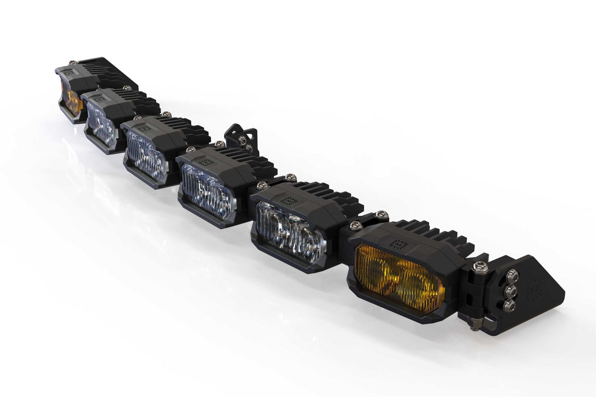 Single-Row BangerBar: (6 Pod / 24") (HXB Power - White/Yellow) - Off Road - Veh. Spec (Image 1 of 6)