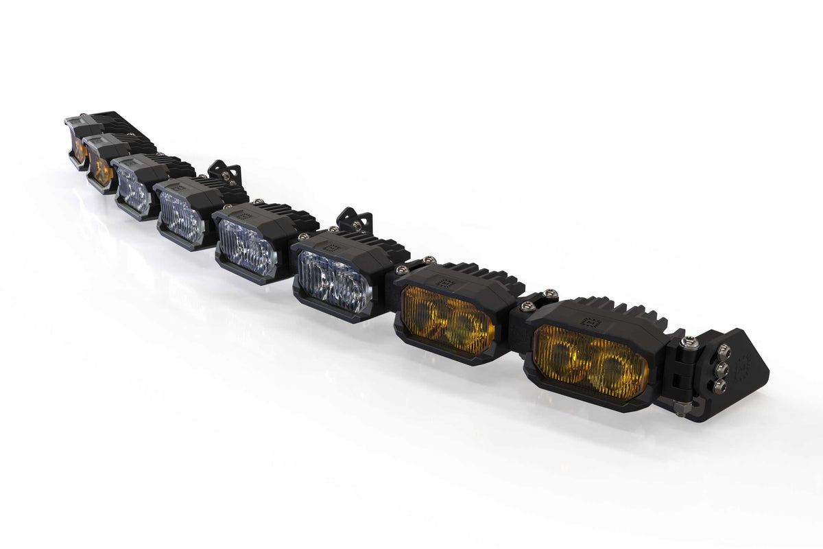Single-Row BangerBar: (8 Pod / 31.5") (HXB Power - White/Yellow) - Off Road - Veh. Spec (Image 1 of 6)
