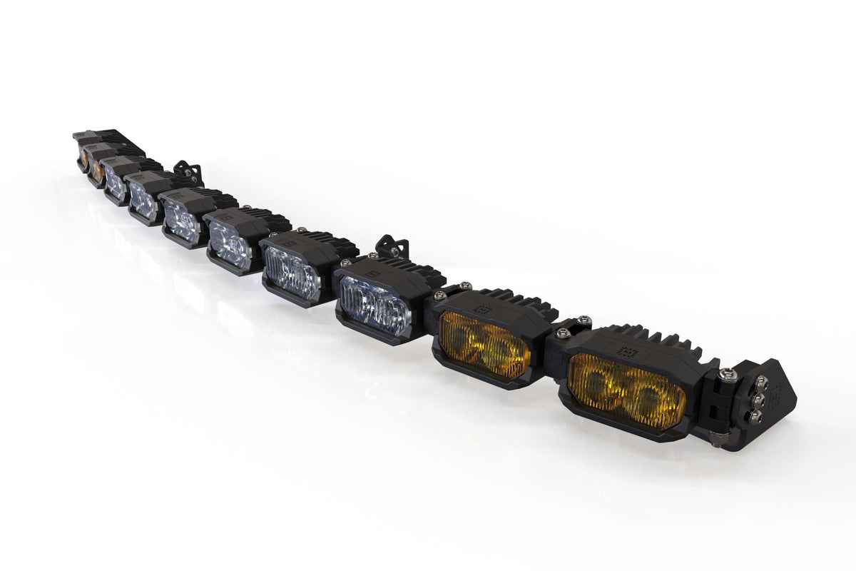 Single-Row BangerBar: (10 Pod / 40") (NCS Power - White/Yellow) - Off Road - Veh. Spec (Image 1 of 6)