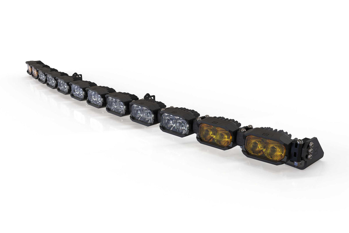 Single-Row BangerBar: (12 Pod / 47") (HXB Power - White/Yellow) - Off Road - Veh. Spec (Image 1 of 6)