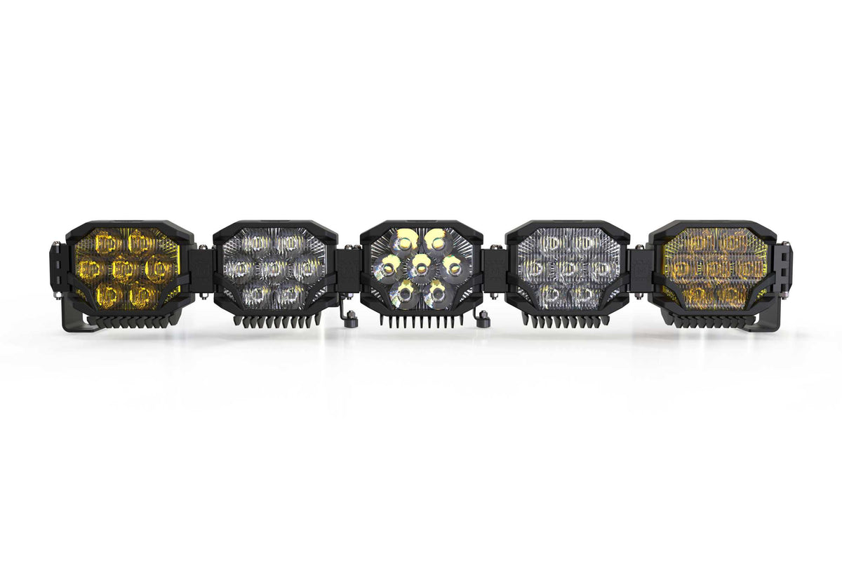 Triple-Row BangerBar: (5 Pod / 36") (HXB Power - White/Yellow) - Off Road - Veh. Spec (Image 2 of 6)