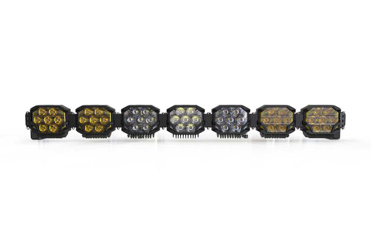 Triple-Row BangerBar: (7 Pod / 50.5") (HXB Power - White/Yellow) - Off Road - Veh. Spec (Image 2 of 6)