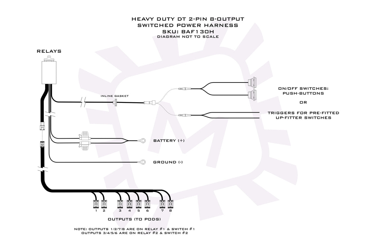 Morimoto Switched Power Harness: 2 or 4Banger Bar (6-8 Pods / Each) - Relay Harnesses (Image 5 of 6)
