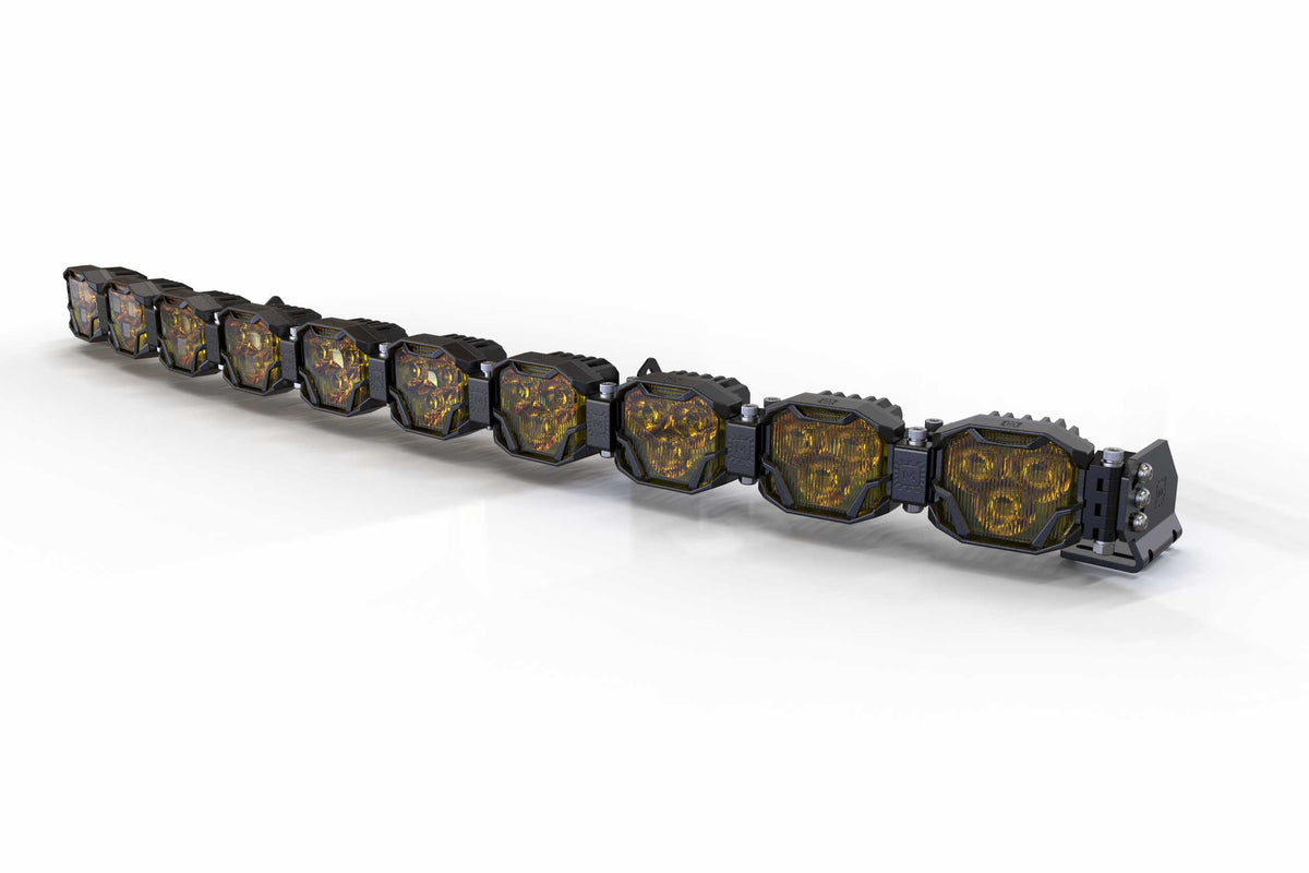 Double-Row BangerBar: (10 Pod / 40.5") (HXB Power - Yellow) - Off Road - Veh. Spec (Image 1 of 6)