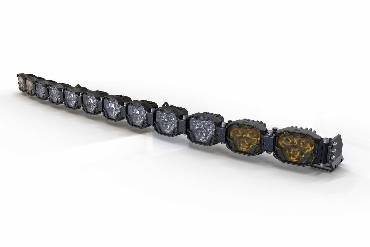 Double-Row BangerBar: (12 Pod / 48.5") (HXB Power - White/Yellow) - Off Road - Veh. Spec (Image 1 of 6)