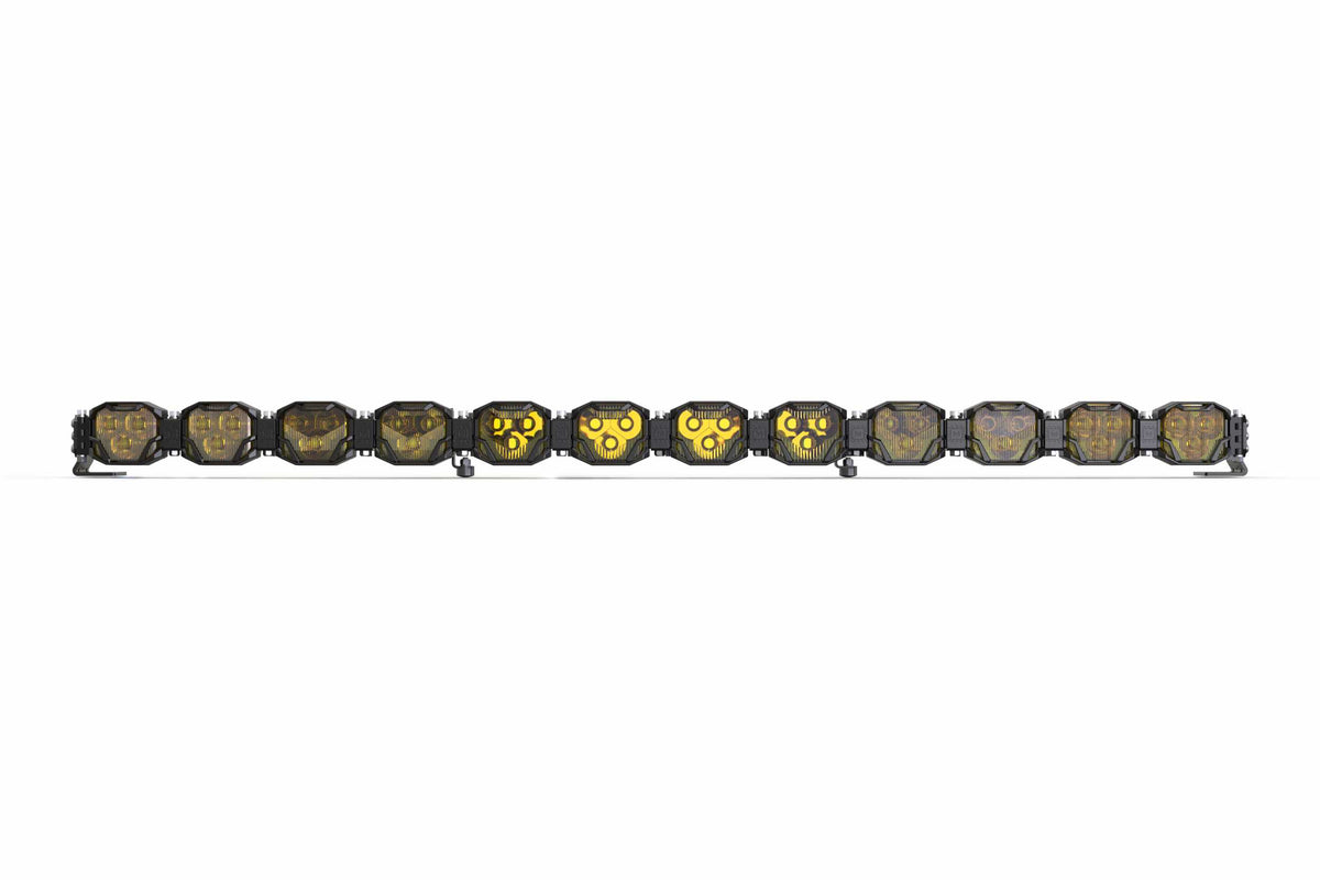 Double-Row BangerBar: (12 Pod / 48.5") (NCS Power - Yellow) - Off Road - Veh. Spec (Image 2 of 6)