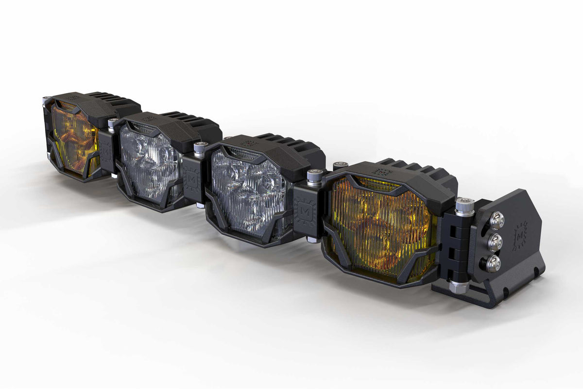 Double-Row BangerBar: (4 Pod / 16.5") (HXB Power - White/Yellow) - Off Road - Veh. Spec (Image 1 of 6)