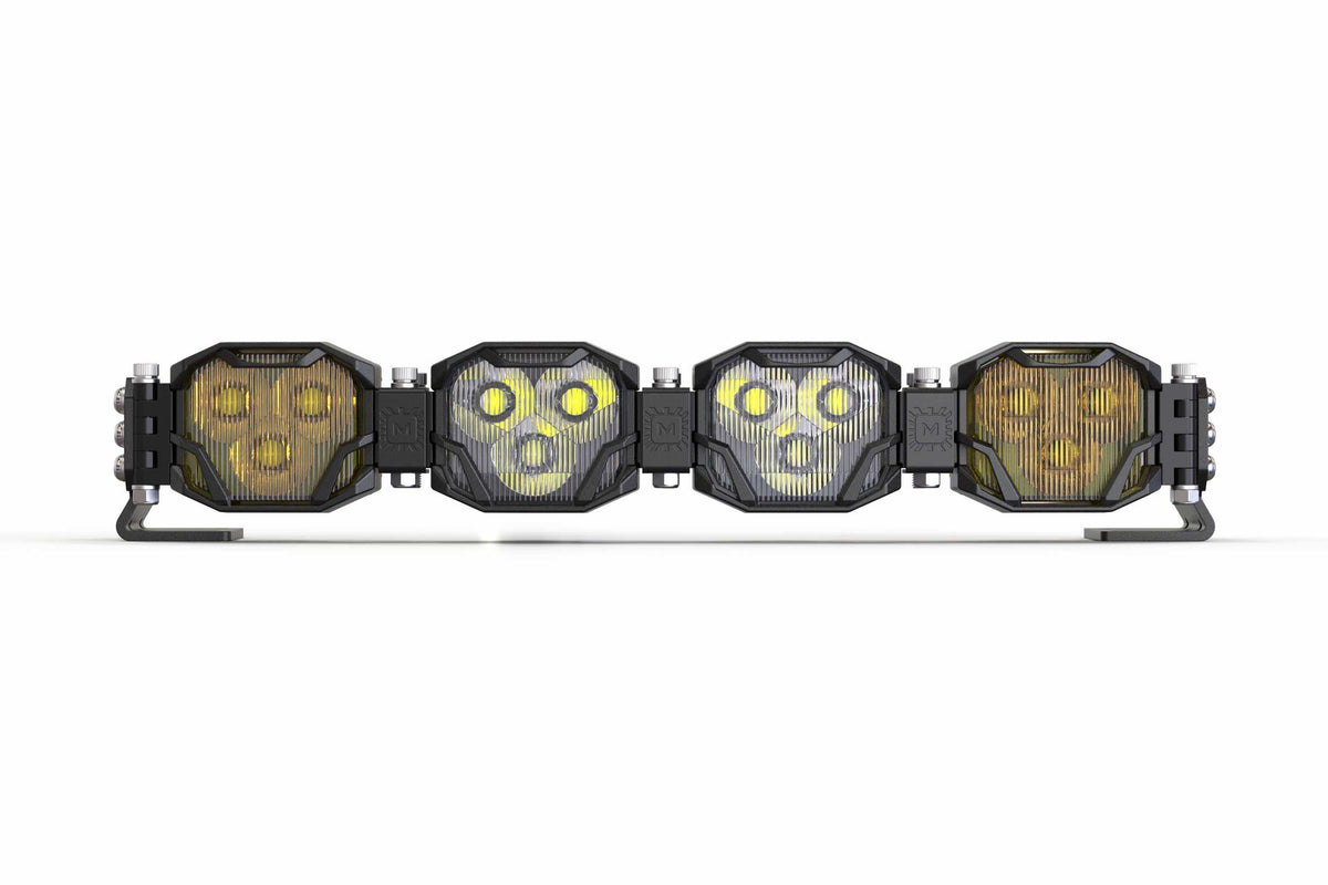 Double-Row BangerBar: (4 Pod / 16.5") (HXB Power - White/Yellow) - Off Road - Veh. Spec (Image 2 of 6)